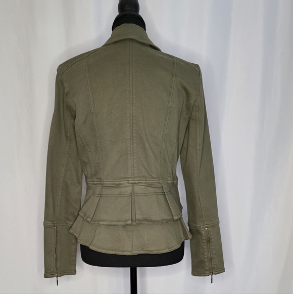 Gorgeous White House Black Market Olive Green Peplum Jacket 🎉 - Picture 2 of 6